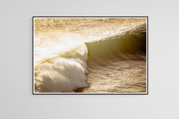 Printed fine art Bali Surf photography with frame