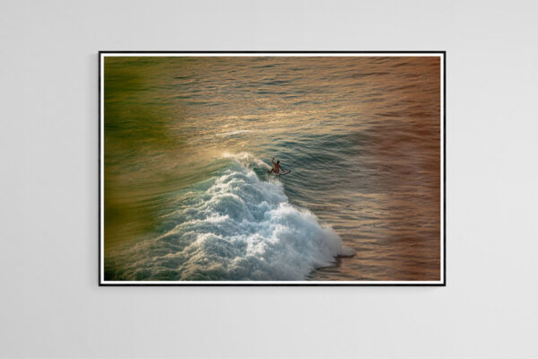 Printed fine art Bali Surf photography with frame