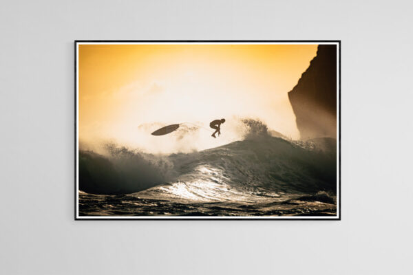 Printed fine art Surf photography with frame
