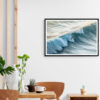 Beautiful Bali Surf photography fine art frame in a dining room