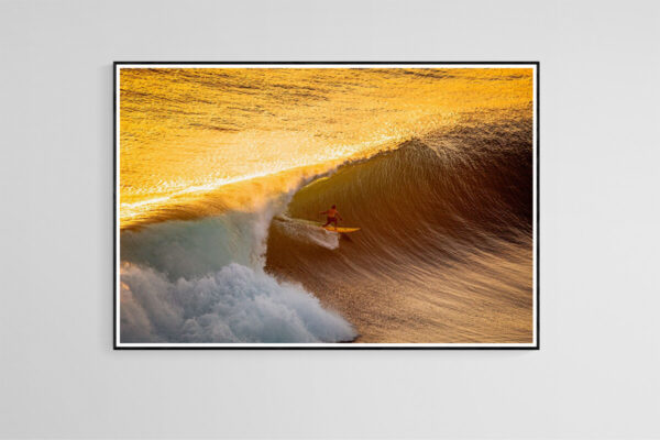 Printed fine art Bali Surf photography with frame