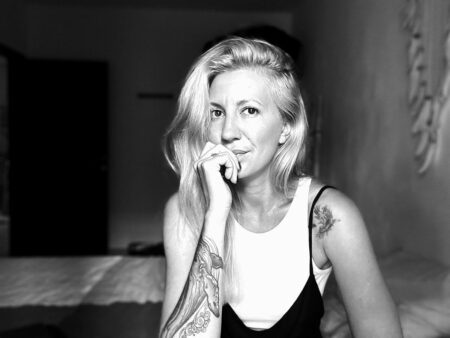 Black and white Portrait of Katerina Markush photographer