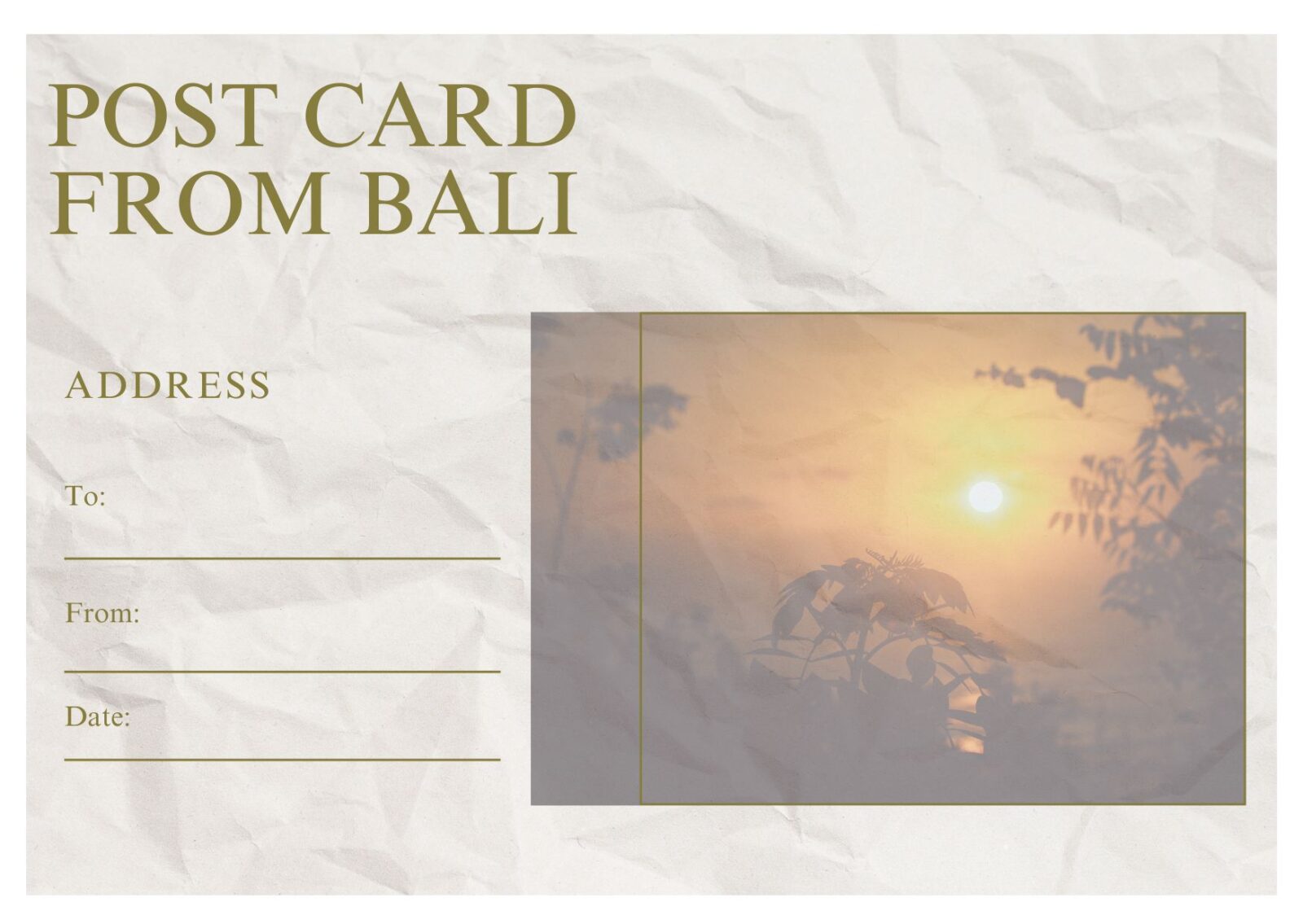Sunset time Postcard - Image 2